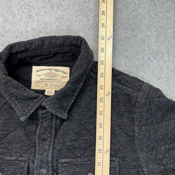 American Eagle Quilted Jacket Women’s XS Dark Gray Snap Front 9167 2014 - Picture 10 of 11